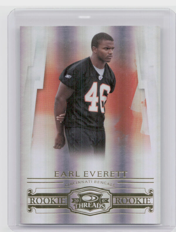 2007 Donruss Threads Earl Everett RC SN999 #172 Bengals