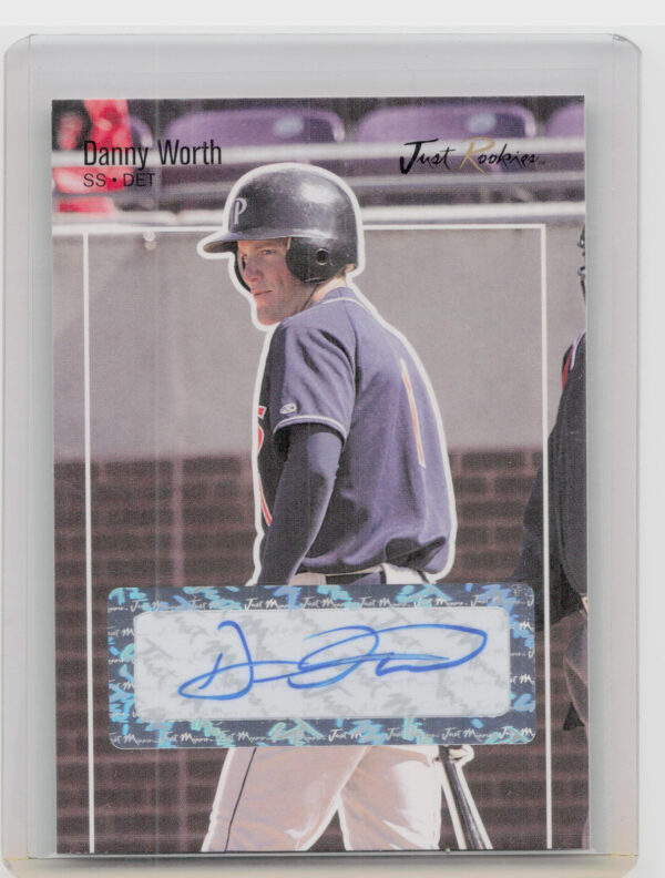 2007 Just Minors Just Rookies Danny Worth AU #JR-64 Tigers Autographs