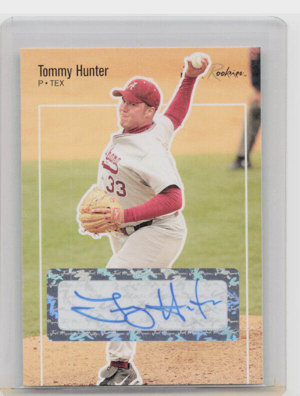 2007 Just Minors Just Rookies Tommy Hunter AU #JR-27 Rangers Autographs