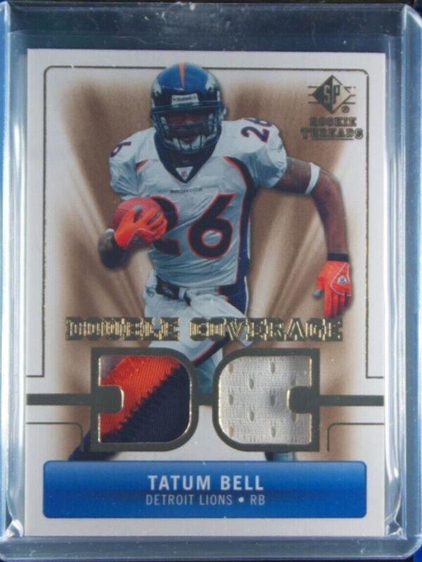 2007 SP Rookie Threads Tatum Bell MEM #DC-BE Lions Double Coverage