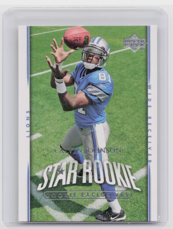 2007 Upper Deck Calvin Johnson Star Rookie Rookie Exclusives #277 Lions