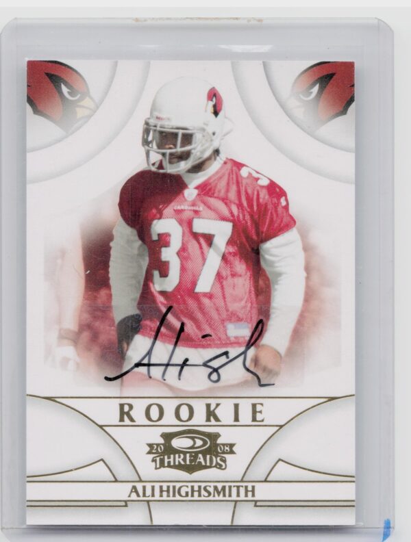 2008 Donruss Threads Ali Highsmith AU RC SN999 #153 Cardinals
