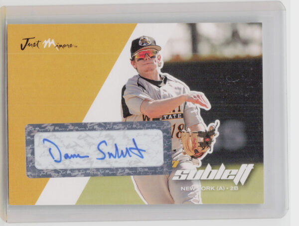 2008 Just Autographs Damon Sublett AU #70 Yankees Signatures