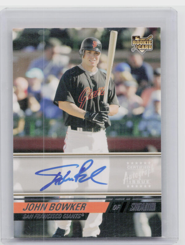 2008 Stadium Club John Bowker AU RC #160 Giants