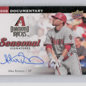 2008 Upper Deck Documentary Alex Romero AU #AR Diamondbacks Seasonal Signatures