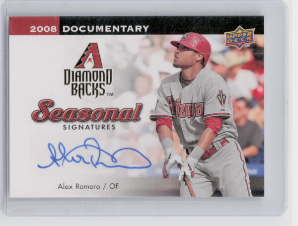 2008 Upper Deck Documentary Alex Romero AU #AR Diamondbacks Seasonal Signatures