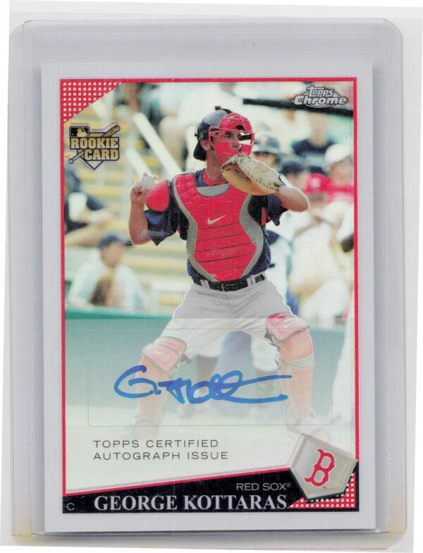 2009 Topps Chrome George Kottaras Refractors AU SN499 #237 Sox