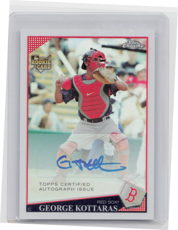 2009 Topps Chrome George Kottaras Refractors AU SN499 #237 Sox