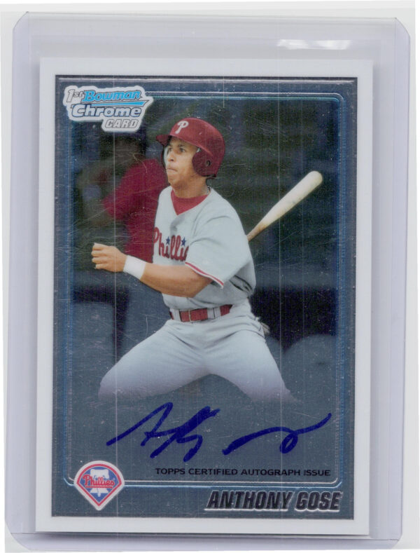 2010 Bowman Anthony Gose AU #BCP104 Phillies Chrome Prospects Autographs