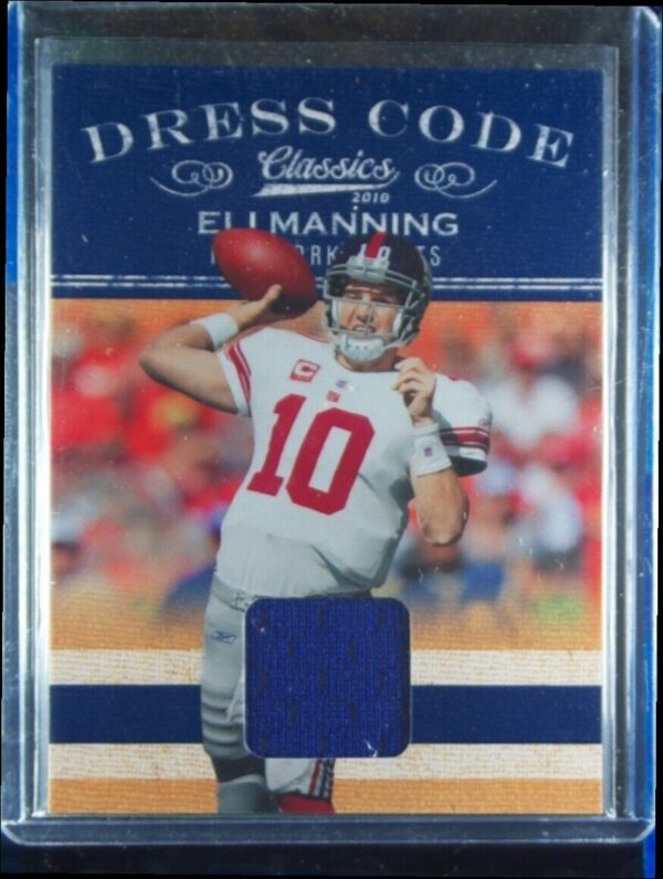 2010 Panini Classics Eli Manning SN299 MEM #2 Giants Dress Code Jerseys