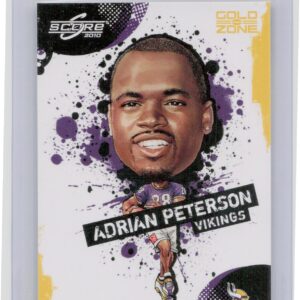2010 Score Adrian Peterson /299 #2 Vikings NFL Players Gold Zone