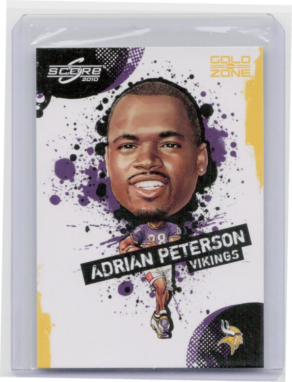 2010 Score Adrian Peterson /299 #2 Vikings NFL Players Gold Zone