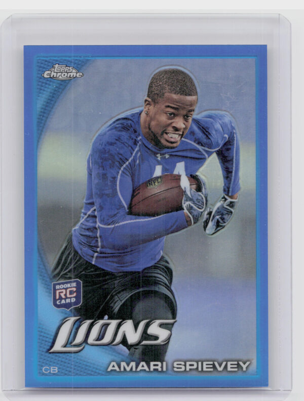 2010 Topps Chrome Amari Spievey Blue Refractors SN199 #C164 Lions