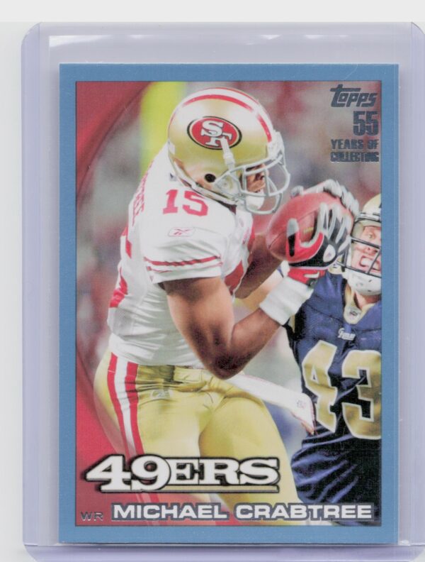 2010 Topps Michael Crabtree Blue /349 #222 49ers