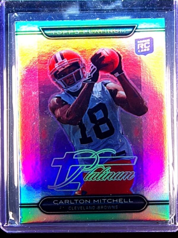 2010 Topps Platinum Carlton Mitchell Rookie Platinum Refractors #61 Browns