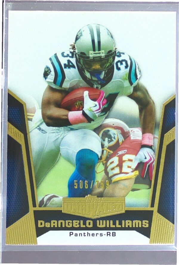 2010 Topps Unrivaled DeAngelo Williams Gold (SN759) /759 #22 Panthers