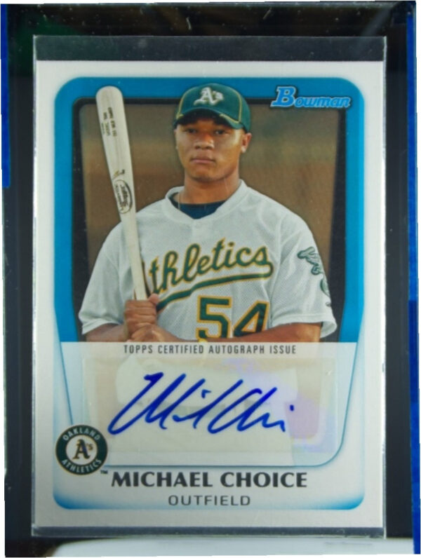 2011 Bowman Michael Choice AU #BPA-MC Athletics Prospect Autographs