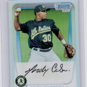 2011 Bowman Yordy Cabrera SN799 #BCP97 Athletics Chrome Prospects Refractors