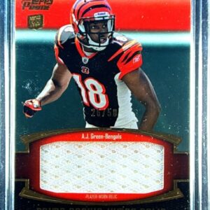 2011 Topps Prime A.J. Green /50 JSY #PRJ-AJG Bengals Rookie Jumbo Relics Gold