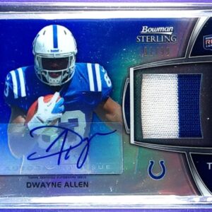 2012 Bowman Sterling Dwayne Allen AUTO /99 JSY #BSAR-DA Colts Blue Refractor
