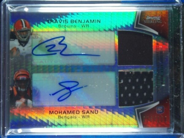 2012 Bowman Sterling Travis Benjamin / Mohamed Sanu AU MEM SN110 #BSPDAR-BS Brow
