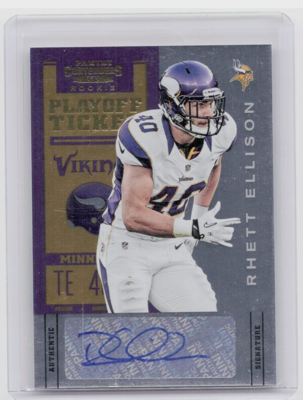 2012 Panini Contenders Rhett Ellison Playoff Ticket AU SN99 #178 Vikings