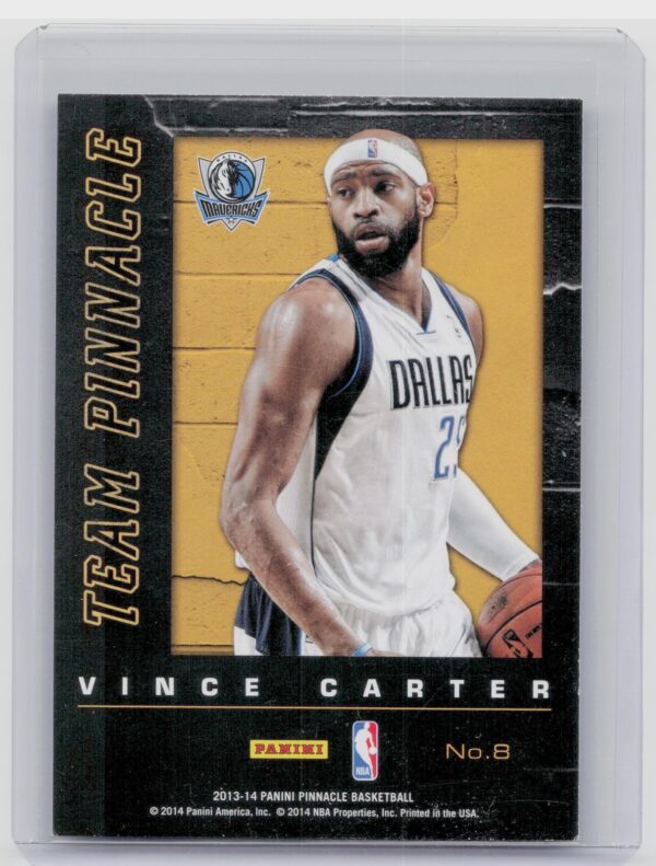 2013-14 Pinnacle Harrison Barnes / Vince Carter #8 Mavericks Team Pinnacle - Image 3