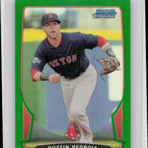 2013 Bowman Chrome Dustin Pedroia Green Refractors #162 Sox