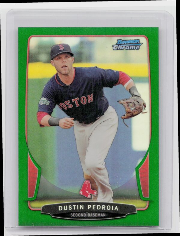 2013 Bowman Chrome Dustin Pedroia Green Refractors #162 Sox