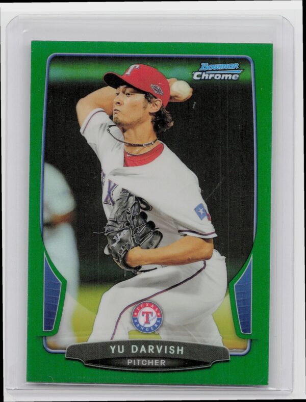2013 Bowman Chrome Yu Darvish Green Refractors #46 Rangers