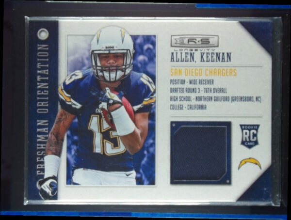 2013 Panini Rookies & Stars Keenan Allen MEM #16 Chargers Freshman Orientation M