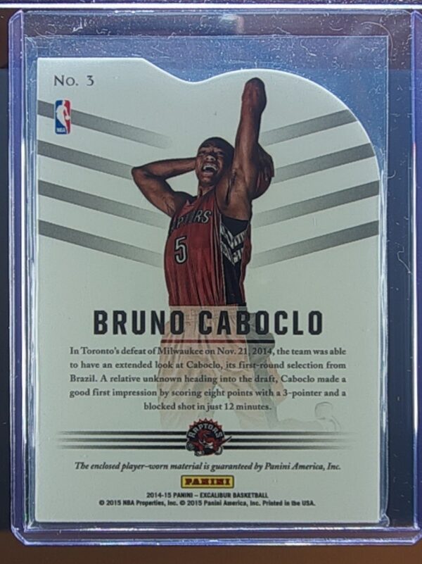 2014-15 Panini Excalibur Bruno Caboclo #3 Raptors Fresh Faces - Image 3