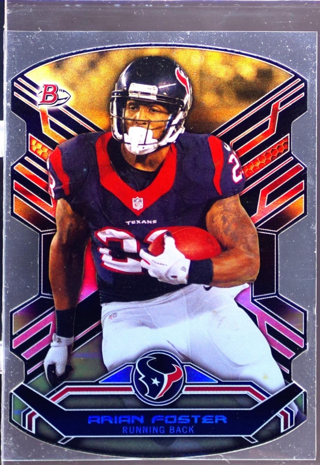 2014 Bowman Arian Foster #17 Texans Die Cut