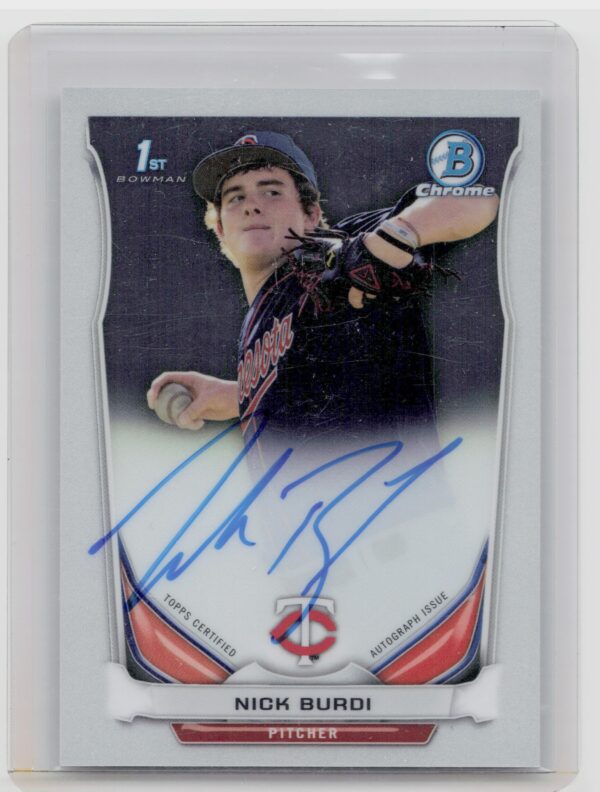 2014 Bowman Draft Nick Burdi AU #BCA-NB Twins Chrome Draft Pick Autographs