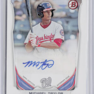 2014 Bowman Michael Taylor AU #PA-MT Nationals Prospect Autographs