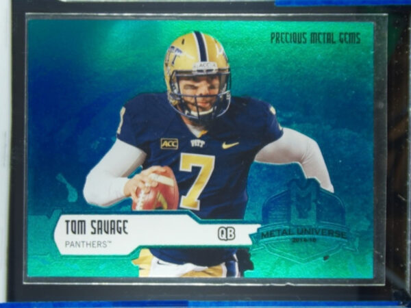 2014 Flair Showcase Tom Savage SN100 #M-12 Panthers Metal Universe Precious Meta