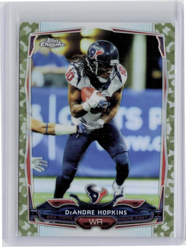 2014 Topps Chrome DeAndre Hopkins Camo Refractors SN499 #40 Texans