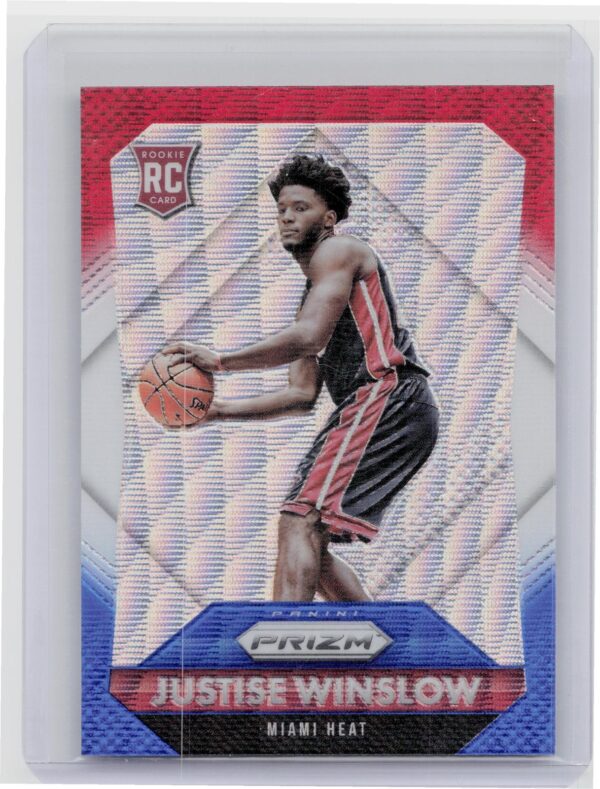2015-16 Prizm Justise Winslow Red, White & Blue  #336 Heat
