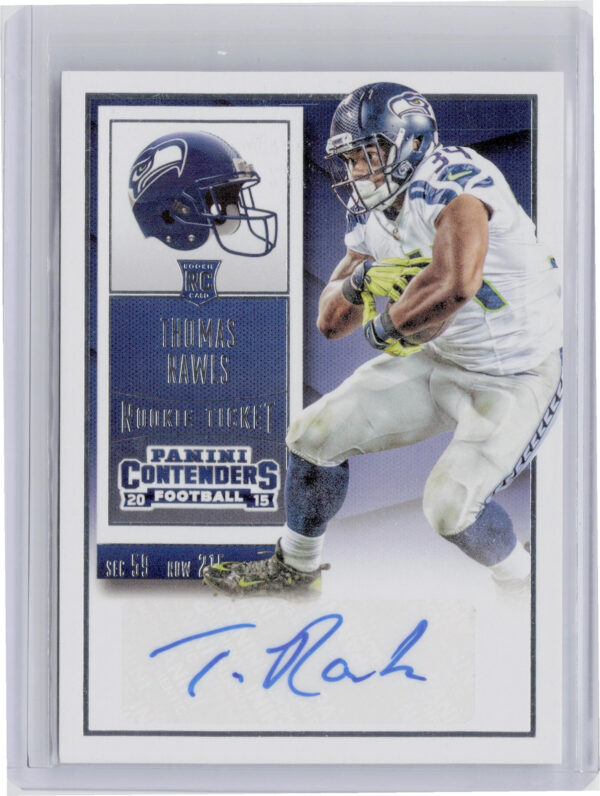 2015 Panini Contenders Thomas Rawls AU RC #254 Seahawks