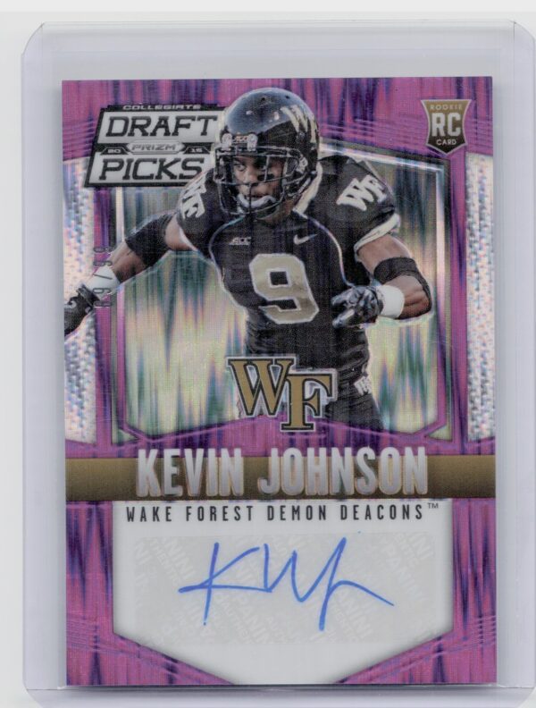 2015 Panini Prizm Collegiate Draft Picks Kevin Johnson AU SN99 #208 Deacons Auto