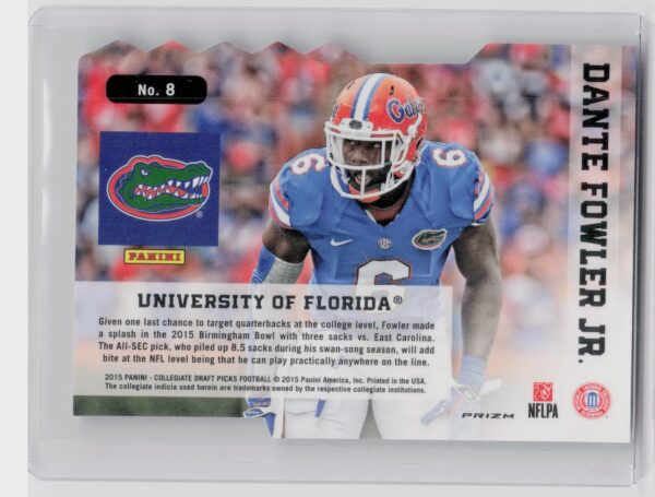 2015 Prizm Collegiate Draft Picks Dante Fowler Jr. #8 Gators D Fence Die Cuts - Image 3
