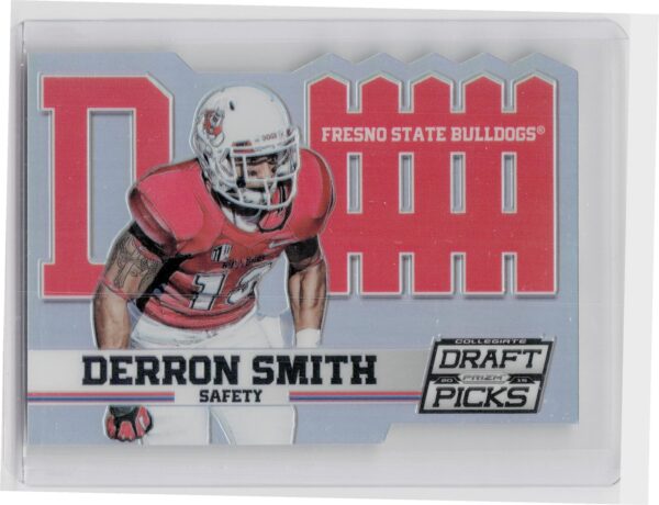 2015 Prizm Collegiate Draft Picks Derron Smith #35 Bulldogs D Fence Die Cuts