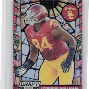 2015 Prizm Collegiate Draft Picks Leonard Williams #80 Trojans Stained Glass