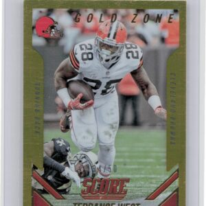 2015 Score Terrance West Gold Zone /50 #132 Browns