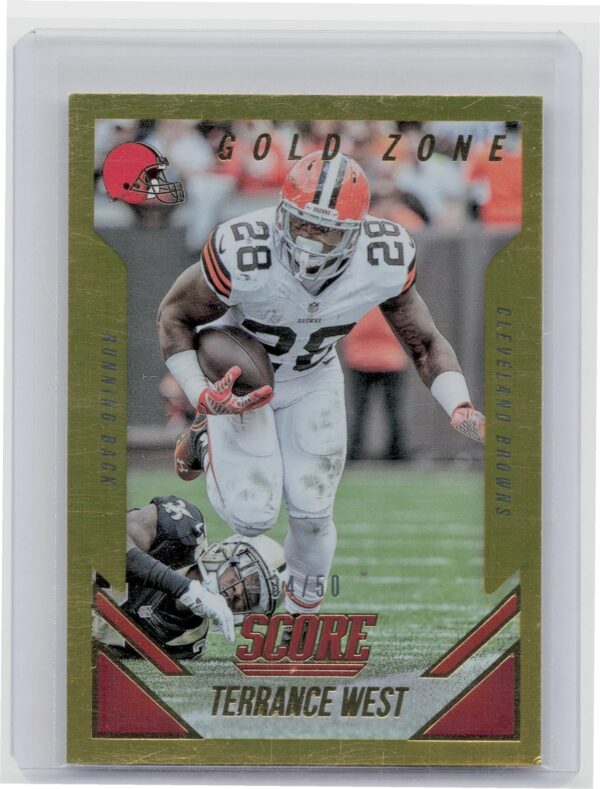 2015 Score Terrance West Gold Zone /50 #132 Browns