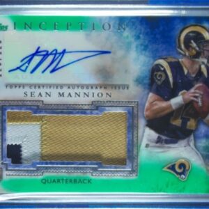 2015 Topps Inception Sean Mannion AU SN125 MEM #AJP-SM Rams Autographed Jumbo Pa