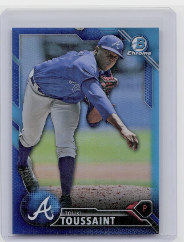 2016 Bowman Touki Toussaint /150 #BCP6 Braves Chrome Prospects Blue Refractor