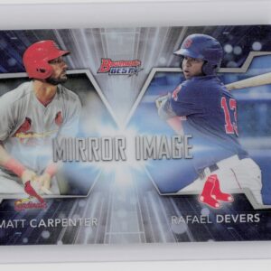 2016 Bowman's Best Matt Carpenter  / Rafael Devers #MI-20 Sox Mirror Image