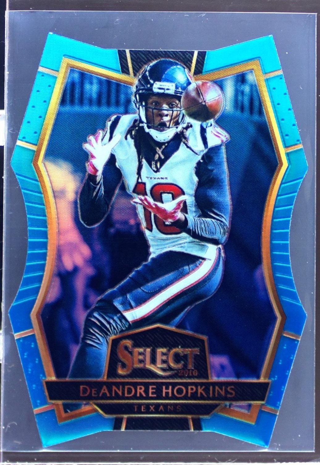 2016 Select DeAndre Hopkins Light Blue Die Cut Prizm /125 #117 Texans