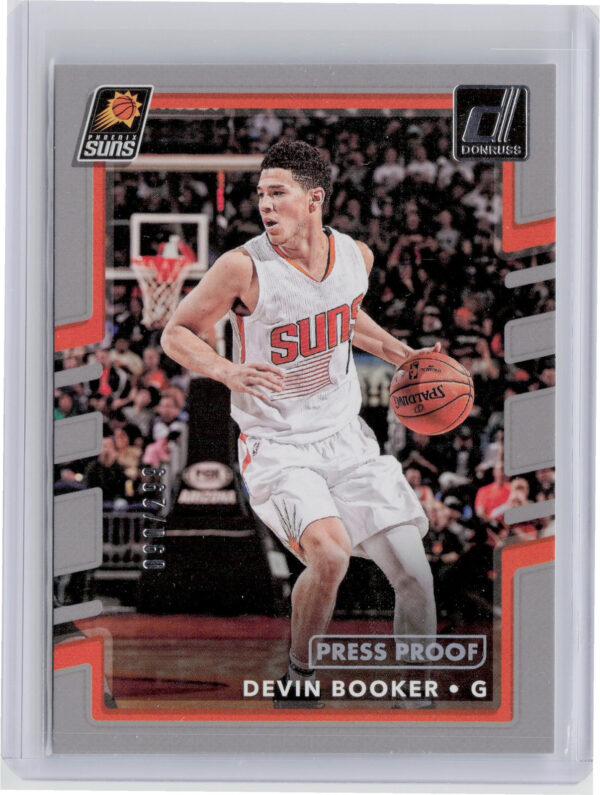 2017-18 Donruss Devin Booker Press Proof Silver SN299 #117 Suns